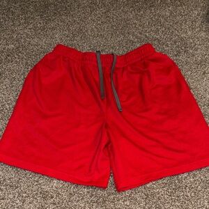 Men's Red Athletic Shorts